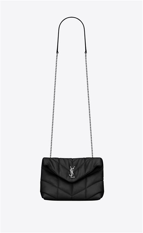 ysl toy puffer black silver.